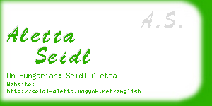 aletta seidl business card